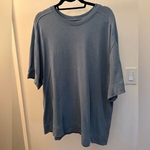 SAMSØE Asmus Oversize T-Shirt in Blue Heaven size XXL